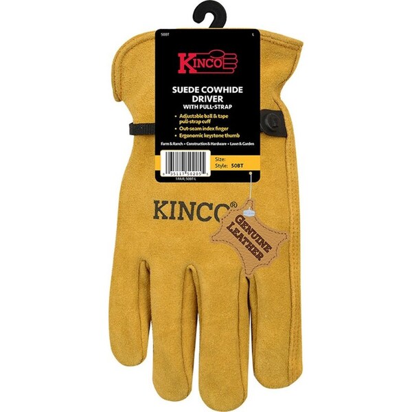 Kinco Gloves Driver Cowhide Lthr Xl 50BTXL Zoro